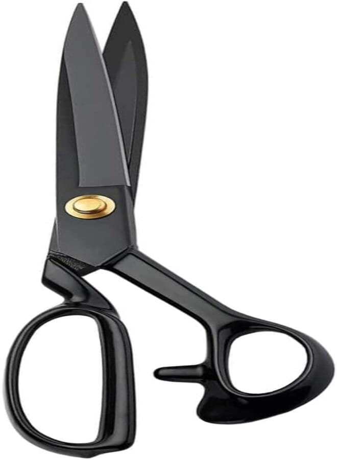 Professional Tailoring Scissors with Rubber Handle Grip Used for Tailoring Sewing Clothes Cutting Paper Cutting for Home and Office use Size (10" inch Scissor) Scissors (Set of 1, Black)